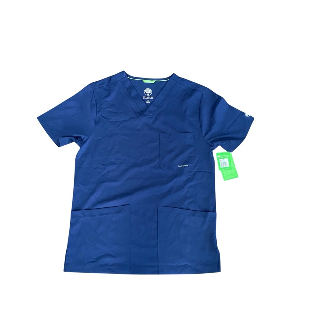 New with tag HH by healing Hads works navy blue short sleeve T shirt men’s XS